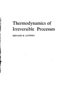 Thermodynamics of Irreversible Processes