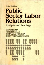 PUBLIC SECTOR LABOR RELATIONS:ANALYSIS AND READINGS