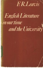 English Literature in our time and the University