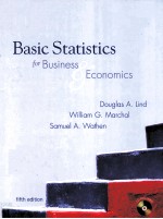 BASIC STATISTICS FOR BUSINESS & ECONOMICS FIFTH EDITION