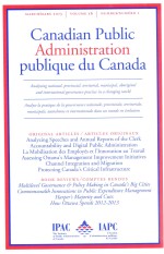 CANADIAN PUBLIC ADMINISTRATION PUBLIQUE DU CANADA 2013 VOL.56 NO.1