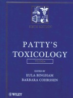 PATTY'S TOXICOLOGY SIXTH EDITION VOLUME 4