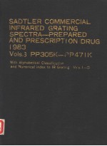 SADTLER COMMERCIAL INFRARED GRATING SPECTRA-PREPARED AND PRESCRIPTION DRUGS VOLUME  3