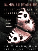 MATHEMATICAL INVESTIGATIONS:AN INTRODUCTION TO ALGEBRAIC THINKING