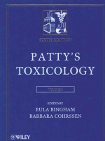 PATTY'S TOXICOLOGY SIXTH EDITION VOLUME 5