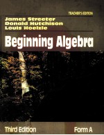 TEACHER'S EDITION FOR BEGINNING ALGEBRA