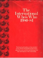 THE INTERNATIONAL WHO'S WHO 1980-81  FORTY-FOURTH EDITION