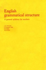 ENGLISH GRAMMATICAL STRUCTURE A GENERAL SYLLABUS FOR TEACHERS