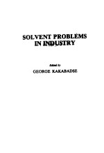 SOLVENT PROBLEMS IN INDUSTRY