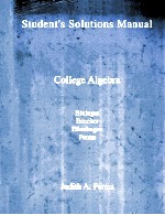 STUDENT'S SOLUTIONS MANUAL COLLEGE ALGEBRA