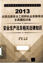 2013全国注册安全工程师执业资格考试全真模拟试卷  安全生产法及相关法律知识