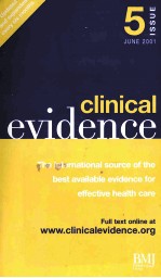 clinical evidence  The international source of the best available evidence for effective health care