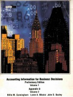 ACCOUNTING INFORMATION FOR BUSINESS DECISIONS PRELIMINARY EDITION VOLUME I