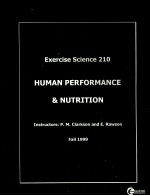 EXERCISE 210 HUMAN PERFORMANCE & NUTRITION