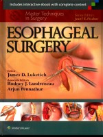 MASTER TECHNIQUES IN SURGERY ESOPHAGEAL SURGERY