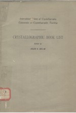 CRYSTALLOGRAPHIC BOOK LIST