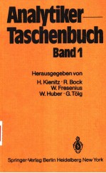 Analytiker-Taschenbuch Band 1