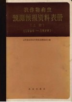 农作物病虫预测预报资料表册  1964-1979