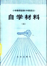 小学教师进修《中师语文》自学材料  3