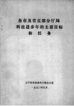 各市及省直部分厅局科技进步年的主要目标和任务