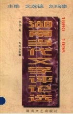 湖南当代文学评论选  1990-1995年卷