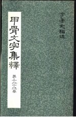 甲骨文文字集释  第十二十三卷