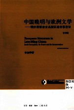 中国晚明与欧洲文学  明末耶稣会古典型证道故事考诠