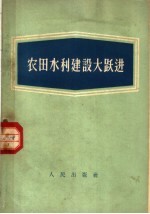 农田水利建设大跃进