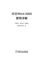 中文Word 2000使用详解