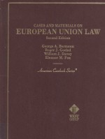 CASES AND MATERIALS ON EUROPEAN UNION LAW  Second Edition