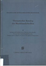 THEMATISCHER KATALOG DER MUSIKHANDSCHRIFTEN  4