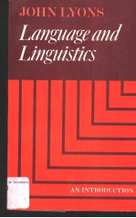 LANGUAGE AND LINGUISTICS AN INTRODUCTION