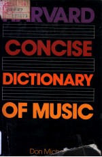 HARVARD CONCISE DICTIONARY OF MUSIC