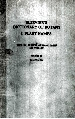 ELSEVIER'S DICTIONARY OF BOTANY