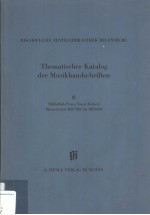 THEMATISCHER KATALOG DER MUSIKHANDSCHRIFTEN  6