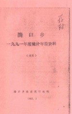 湍口乡一九九一年度统计年报资料《摘要》