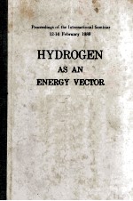 HYDROGEN AS AN ENERGY VECTOR