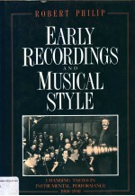 Early recordings and musical style