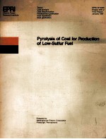 Pyrolysis of Coal for Production of Low-Sulfur Fuel