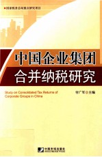 中国企业集团合并纳税研究