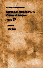 Surfactant Science Series Volume 19 NONIONIC SURFACTANTS Chemical Analysis