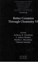 MATERIALS RESEARCH SOCIETY SYMPOSIUM PROCEEDINGS VOLUME 346 Better Ceramics Through Chemistry VI