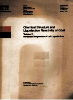 Chemical Structure and Liquefaction Reactivity of Coal Volume 1:Moderate-Temperature Coal Liquefacti