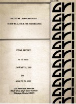 METHANE CONVERSION BY SOLID ELECTROLYTE MEMBRANES