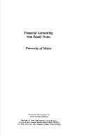 Financial Accounting with Ready Notes University of Maine