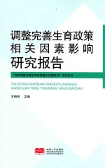 调整完善生育政策相关因素影响研究报告