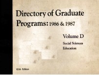 DIRECTORY OF GRADUATE PROGRAMS:1986 & 1987 VOLUME D