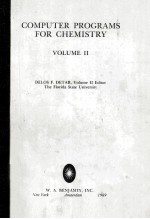 COMPUTER PROGRAMS FOR CHEMISTRY VOLUME II