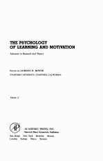 THE PSYCHOLOGY OF LEARNING AND MOTIVATION