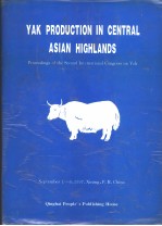 YAK PRODUCTION IN CENTRAL ASIAN HIGHLANDS